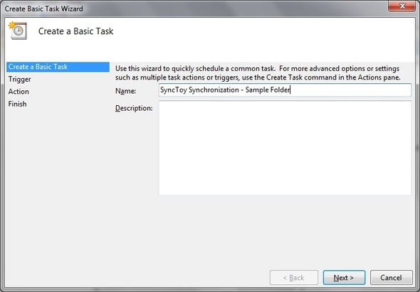 SyncToy: Microsoft'un Basit Yedekleme ve Senkronizasyon Çözümü [Windows] Görev Zamanlayıcı Temel Görev Adı Oluşturma