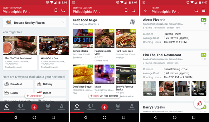 android-uygulamalar-buluntu gıda zomato