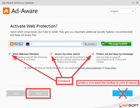 3 Ad-Aware Pro Güvenlik Kurulumu - Web Korumasını Etkinleştir