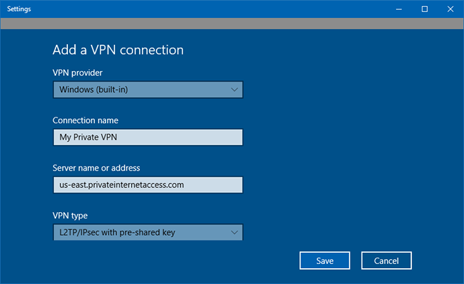 Windows'da bir VPN bağlantısı kurulumu