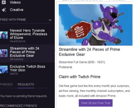 Twitch Prime Ücretsiz Deneme Sürümü