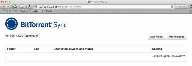 btsync-Başlangıç ​​ekran