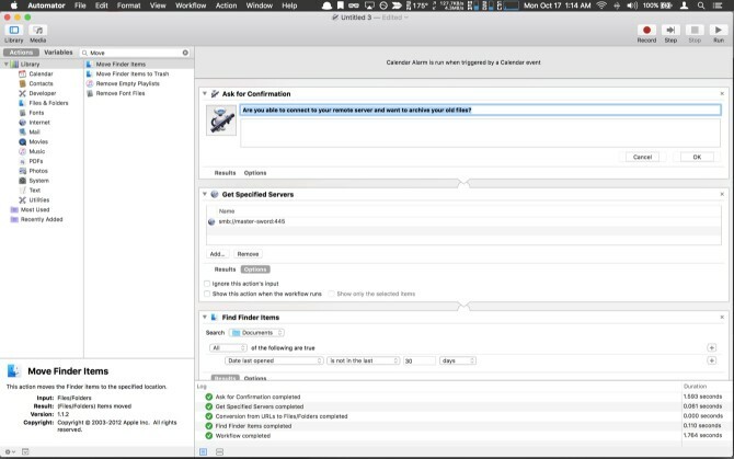 Mac Sierra Automator Alarmı