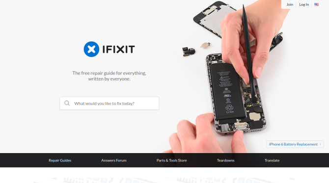 IFixIt Gadget Onarım Web Sitesi