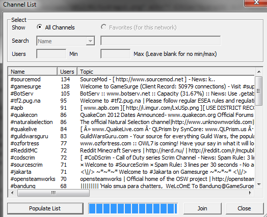 irc sohbet yazılımı