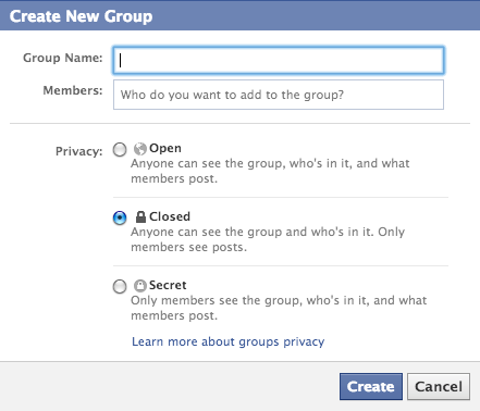 Facebook-Create-Yeni-Grup