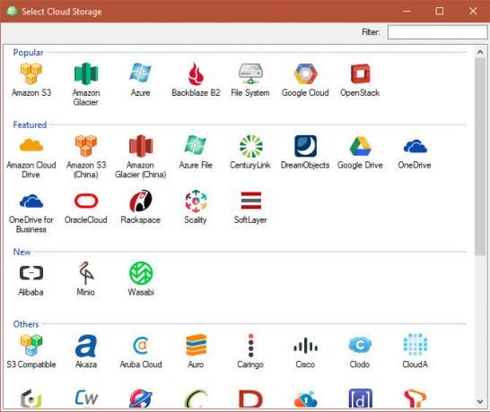 CloudBerry Backup Windows, Mac ve Linux'ta Dosyaları Korur 06 CloudBerry Backup Bulut Hedefleri