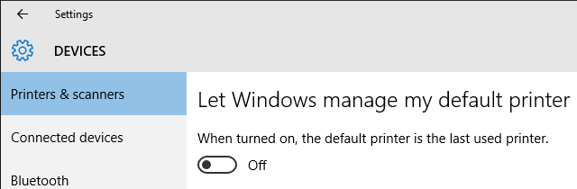 Windows 10 Varsayılan Yazıcı