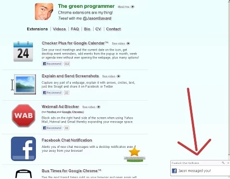 Beğenebileceğiniz 8 Harika Chrome Uzantısı [Haftalık Facebook İpuçları] Facebook Sohbet Bildirimi