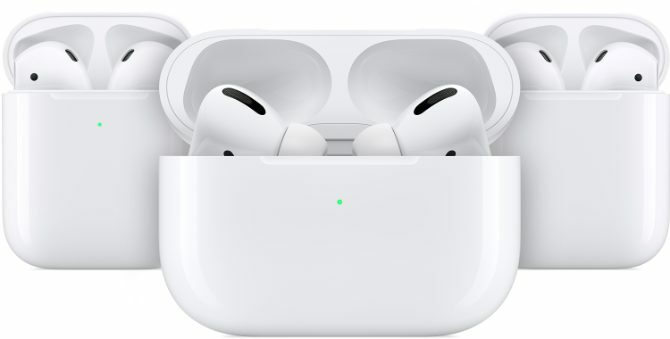 Yeşil Durum ışığı ile şarj durumunda AirPods ve AirPods Pro