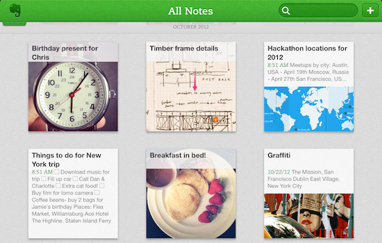 evernote uygulaması ipad