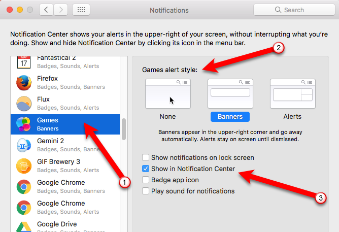 Mac ve iOS 10'da Oyun Merkezi Nasıl Kullanılır (ve Devre Dışı Bırakılır) 10 Mac'te bildirimleri ayarlama