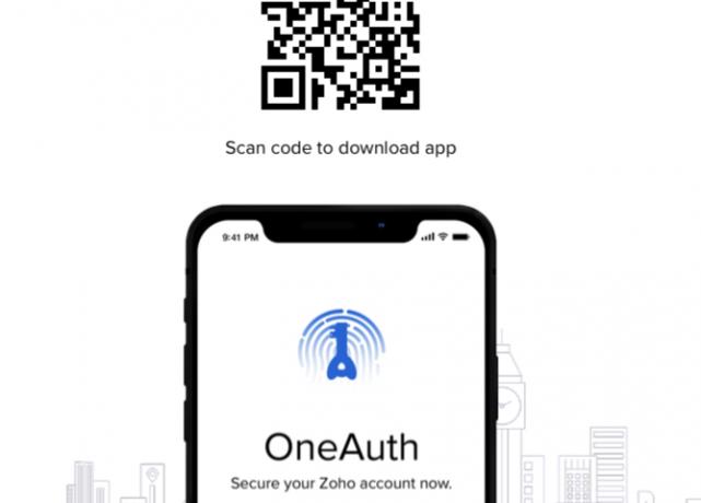 Zoho OneAuth ana sayfa görünümü