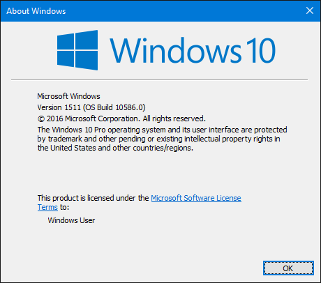 Windows 10 Sürüm 1511