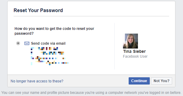 Facebook şifrenizi e-postanızla sıfırlayın.