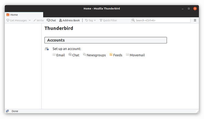Ubuntu'da Thunderbird e-posta istemcisi