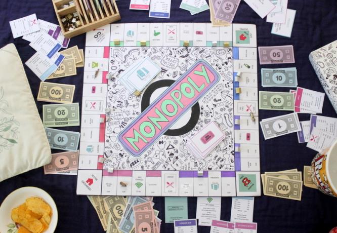 The Craftables'ın bu kılavuzuyla evde bir DIY Monopoly masa oyunu yapın