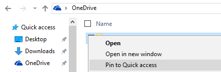 Hızlı Erişim için Windows 10 Dosya Gezgini Pin