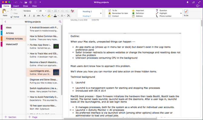 onenote ile bir not defterini yönetme