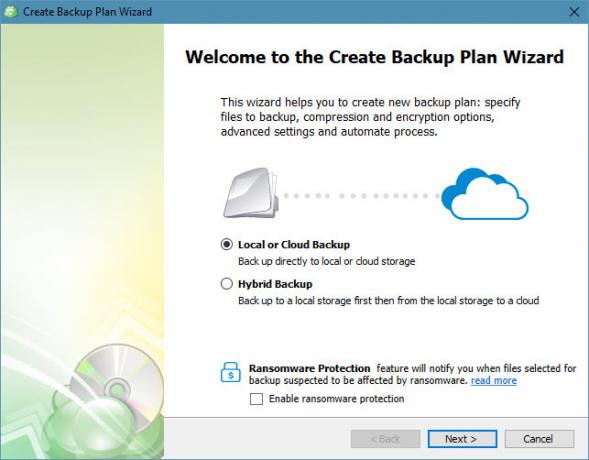 CloudBerry Backup Windows, Mac ve Linux'ta Dosyaları Korur 04 CloudBerry Backup Dosyaları Sihirbazı