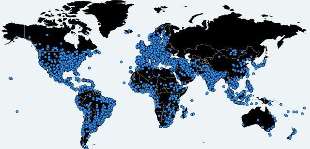 Necurs Botnet Enfeksiyon Haritası