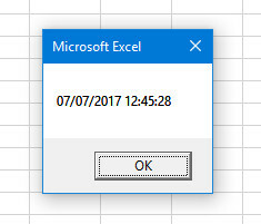 excel mesaj kutusu