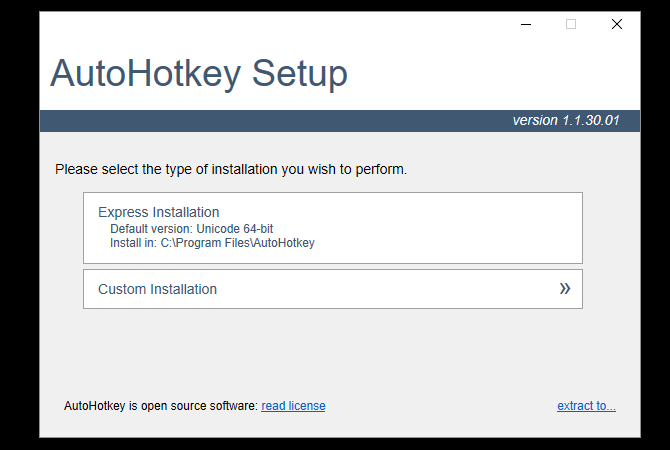 AutoHotkey yükleyici