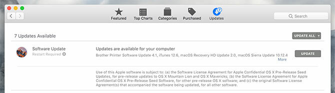 Mac App Store Güncellemeleri