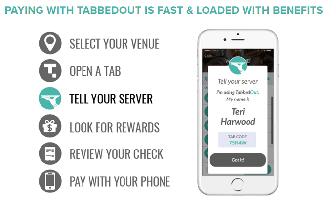 TabbedOut - android mobil ödeme uygulamaları