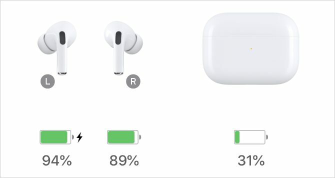 AirPods pil bildirimi