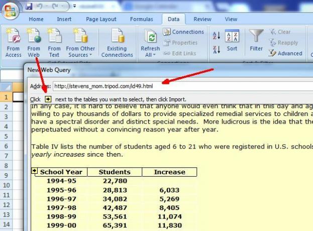 web sorgu excel2