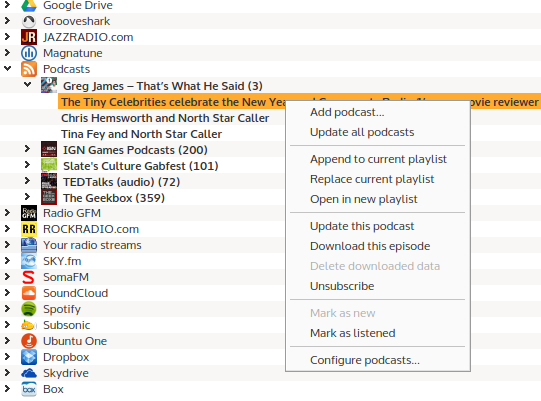 linux-podcast-araçlar-clementine-yönetmek-podcast