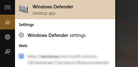 Muo-windows-w10defender-arama