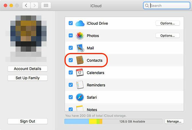 iCloud Kişileri