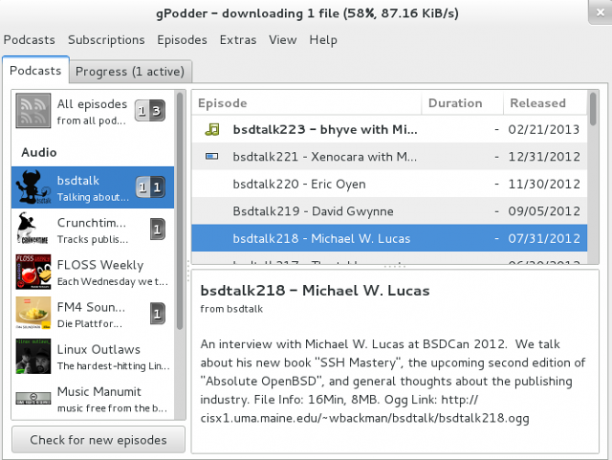 linux-podcast-araçlar-gPodder