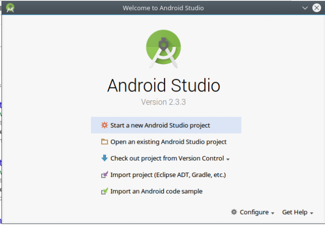 android uygulama oluştur androidstudio başlat