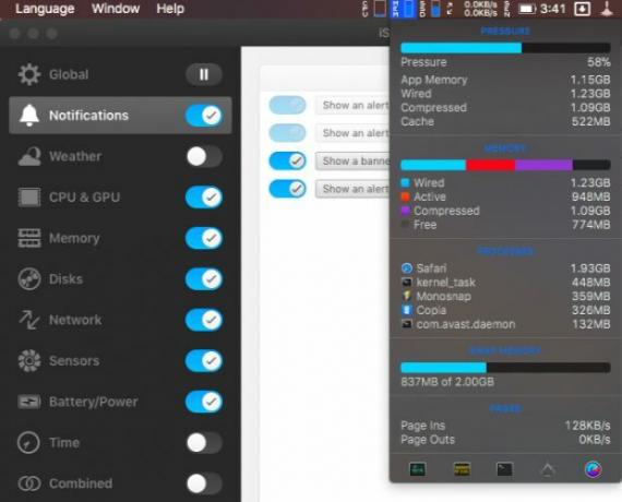 istat-menus-Mac Menu Bar Uygulamaları