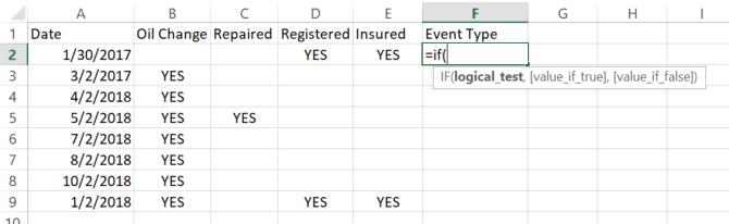 Microsoft Excel'deki if ifadeleri için kullanır