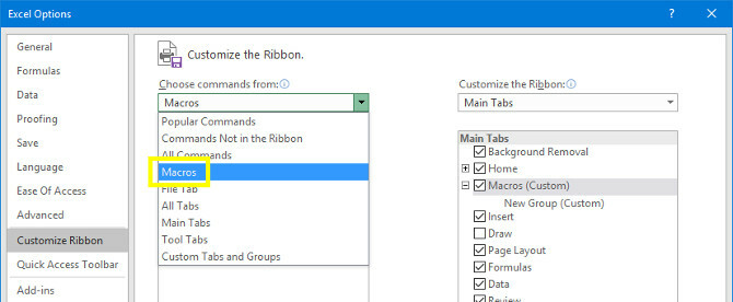 excel seçim komutları