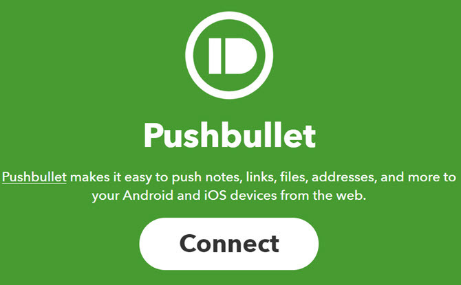 IFTTT ile pushbullet bağlantısı