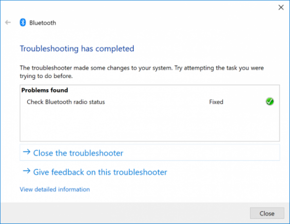 Windows 10'da Bluetooth sorun gidericisi