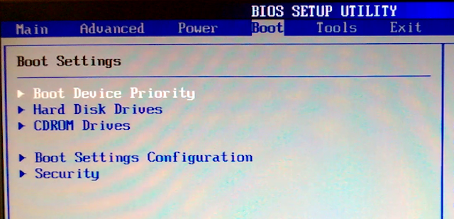 bios utlity önyükleme sırası seçeneği