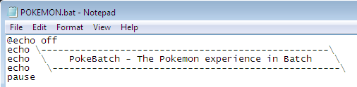 Pokemon Batch Dosyası