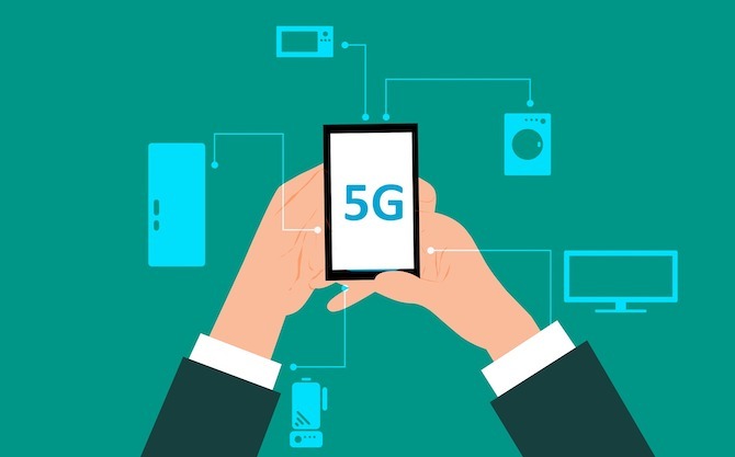 5G ağı üzerinden bağlanan cihazların çizimi