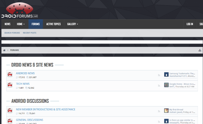 Bu Android forumunu deneyin, Droid Forumları