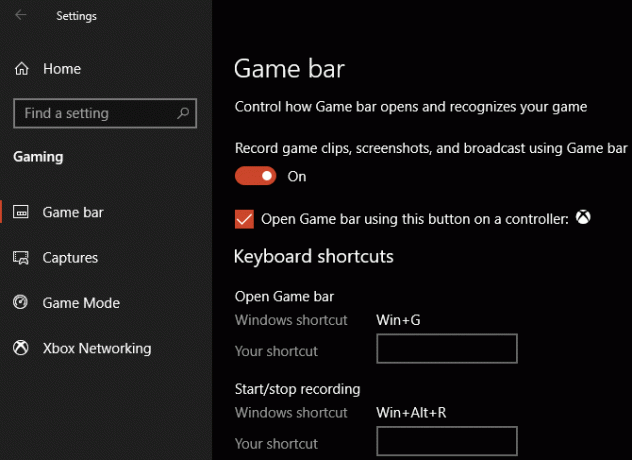 Windows 10 Oyun Çubuğu Ayarları