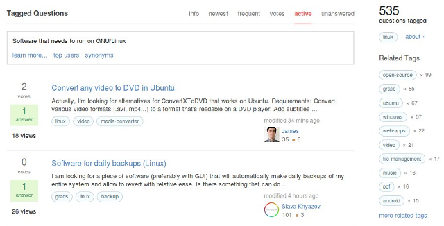 linux-yazılım-Stack Exchange