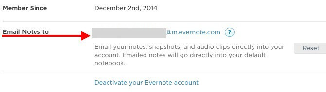 Evernote'a E-posta Notları