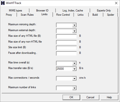 HTTrack ile Çevrimdışı Okuma için Web Sitelerini Kaydetme ve Yedekleme HTTrack 03