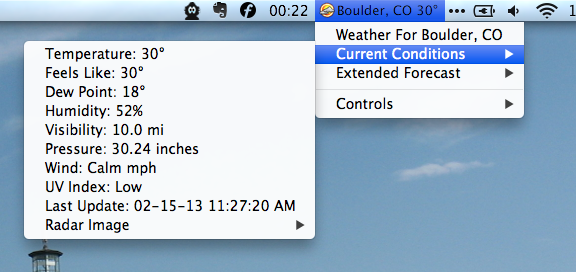 Mac'inizin Menü Çubuğunu En İyi Tweaks ve Apps ile Süsleyin macweather meterologist